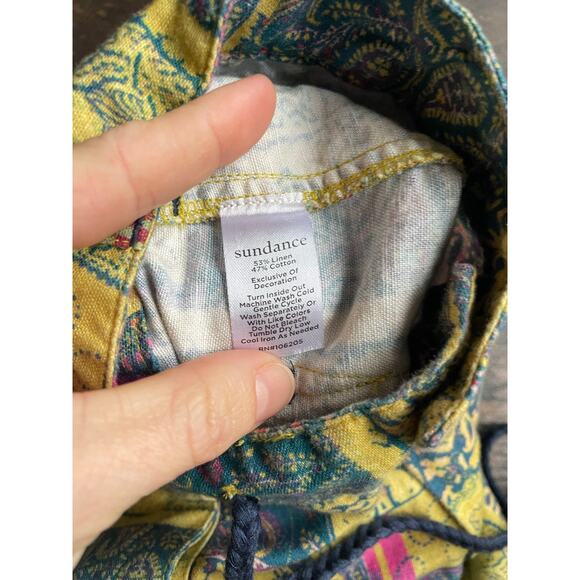 Sundance Kalini Shorts Women’s Boho Green Linen cotton Blend Medium - Picture 6 of 10